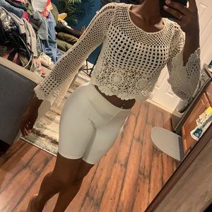 H&M Crochet flare arm, crop top